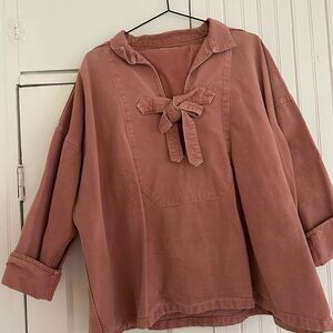 Rudy Jude Bow-Tie Tunic in Dusty Rose